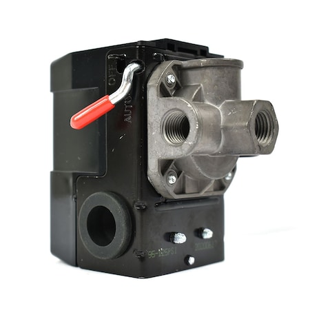 Interstate Pneumatics Pressure Switch - 1/4" FPT Four Port - Bend Lever Swicth 95-125 PSI LF10-4H-MP